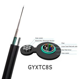 Calidad  GYXTC8S Self - Support Outdoor Armoured Fiber Optic Cable 12 Core Figure 8 Type for Duct or Aerial fábrica