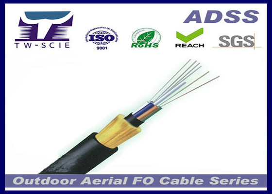 Ayuda acorazada ADSS aéreo del uno mismo del cable de fribra óptica del palmo de China de Aramid de la fuerza larga del hilado