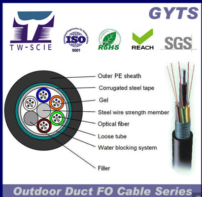 Cable Ethernet de fibra óptica G652D de 72 núcleos Cable de fibra óptica multi clasificado al aire libre