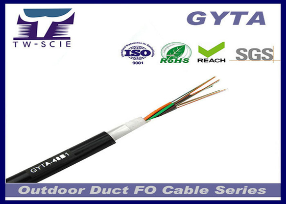 GYTA/GYTA53 trenzó el alambre de acero al aire libre del cable de fribra óptica metálico fortalece al miembro con el solo modelo