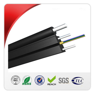 El código al aire libre 8544700000 del HS de 2 bases con el alambre de acero fortalece el cable de descenso interior de FTTH