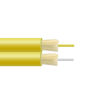Cable de parcheado de fibra óptica de doble cable de alta densidad con fibra para aplicaciones flexibles en interiores y exteriores