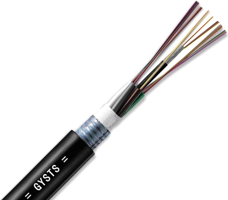 2-288 Cable de fibra óptica exterior de modo único / multi-modo con 6-12 fibras por tubo