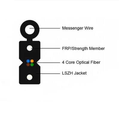 Cable de caída de fibra óptica FTTH de modo único para exteriores G. 657A1 G. 657A2