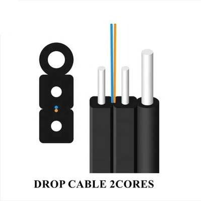Cable de caída de fibra óptica FTTH de modo único para exteriores G. 657A1 G. 657A2