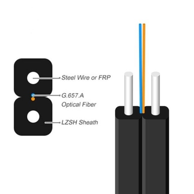 GJYXFCH Cable de fibra óptica de caída de FRP de 2 núcleos para exteriores