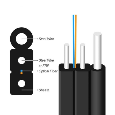 GJYXFCH Cable de fibra óptica de caída de FRP de 2 núcleos para exteriores