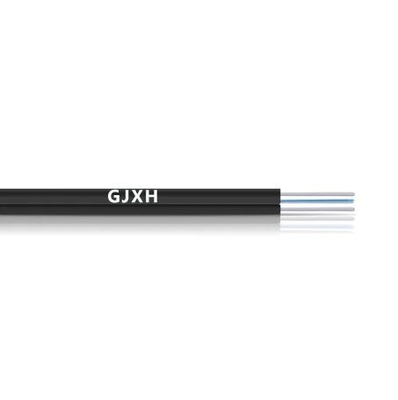 2 núcleos de modo único con 2 cables ópticos de fibra óptica FRP FTTH GJXH paralelos