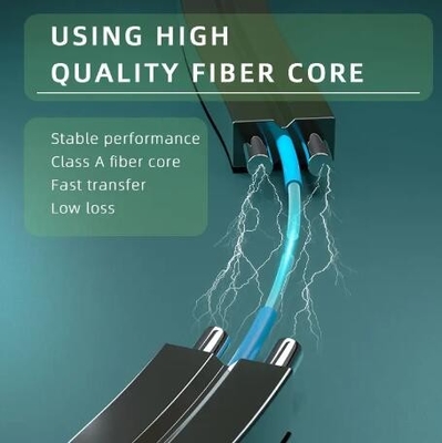 2 núcleos de modo único con 2 cables ópticos de fibra óptica FRP FTTH GJXH paralelos