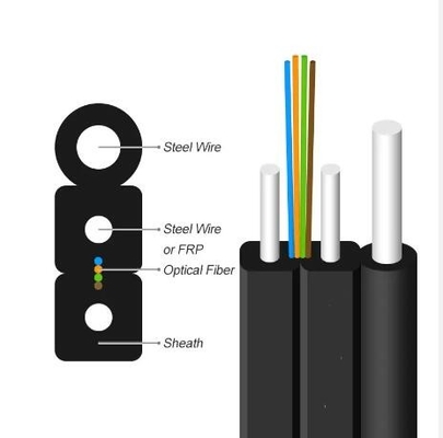 Cables de baja velocidad FTTH de 1 núcleo a 4 núcleos para cables de fibra óptica de aire libre y interior