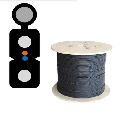 FTTH Indoor Outdoor GJYXCH Cables de caída de fibra óptica de fibra óptica FRP/acero G657A 1 2 4 núcleo de modo único LSZH chaqueta de fibra óptica