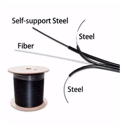 Fibra óptica 4 núcleo 2km FTTH cable de caída de modo único fibra óptica cable