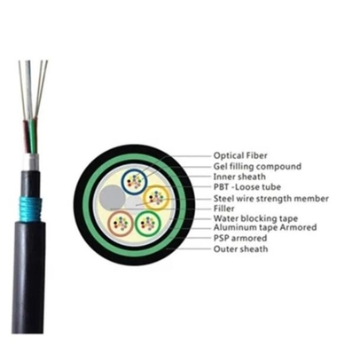Cable óptico de fibra óptica de 24 núcleos 1km Precio Cable óptico de fibra óptica de entierro directo