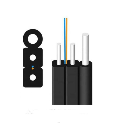 Cables de caída FTTH 1 núcleo 2 núcleo de acero LSZH Cables de fibra óptica para interiores y exteriores