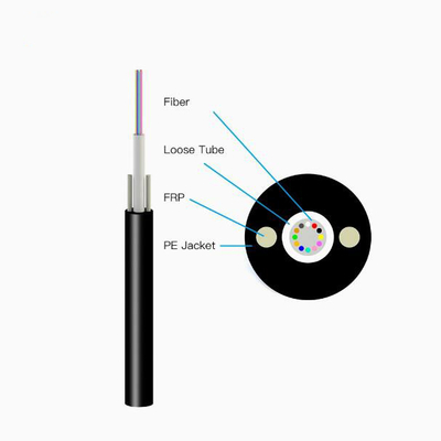 Cables blindados de fibra óptica de modo único para exteriores con chaqueta GYXTW de fibra HDPE G652D
