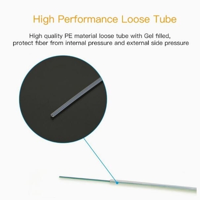 Cables blindados de fibra óptica de modo único para exteriores con chaqueta GYXTW de fibra HDPE G652D