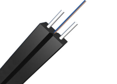 1-24 el descenso acorazado de la fibra de la base SM G657A1 telegrafía la chaqueta del negro de la red LSZH de FTTH para interior