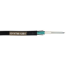 Cable de fribra óptica aéreo rendimiento de la base de GYXTW 2 - 24 del tubo flojo central del OEM alto (fabricantes del cable óptico)