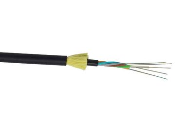 Cable de fibra óptica ADSS de 12 núcleos, funda exterior negra no metálica, fácil instalación para telecomunicaciones eléctricas