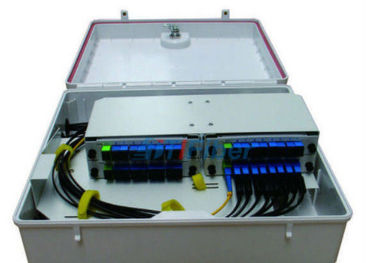 Fabricación del color claro de la prenda impermeable de la caja de la terminación del cable de la caja de distribución de la fibra de Mountedoptical de la pared del divisor del PLC