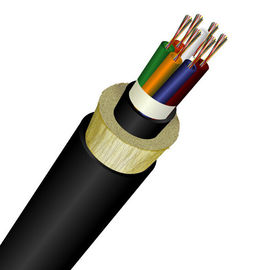 Aislamiento del tubo de 144 bases buen del cable de fribra óptica dieléctrico flojo del cable de fribra óptica