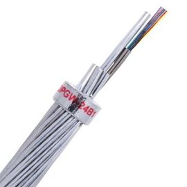 El cable de toma de tierra de fibra óptica trenzado, 24 quita el corazón a la tensión de prueba del cable de fribra óptica ≥0.69GPa