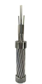 Cable de fribra óptica impermeable de Straned OPGW, cable de toma de tierra de arriba compuesto 205kN RTS