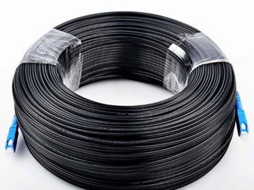 Cable de descenso negro de la chaqueta FTTH del cable interior de la fibra óptica con la fibra G657A1 para interior