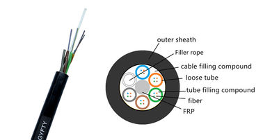 Cable de fribra óptica al aire libre acorazado no-metálico y no- del tubo flojo de GYFTY