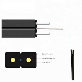 1/2/4 base con el cable de descenso del solo modo de la envoltura GJXH/GJXFH FTTH FRP de LSZH para interior