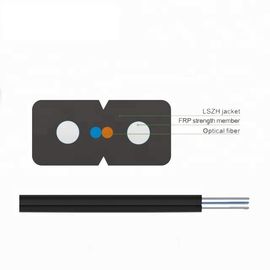 1/2/4 base con el cable de descenso del solo modo de la envoltura GJXH/GJXFH FTTH FRP de LSZH para interior