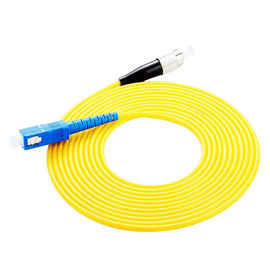 FC UPC al cable del remiendo de la fibra del solo modo del PVC del simplex 3.0m m del SC UPC, cordón de remiendo de la fibra del puente