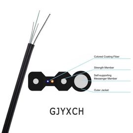Cuadro autosuficiente al aire libre 8 cable de fribra óptica de solo modo de la base del cable de descenso de GJYXCH/GJYXFCH FTTH 1/2/4