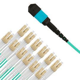 Cables 3M Multimode Connector de 1 del pedazo MPO-LC 24 de la base MPO OM3 de la fibra óptica cordón de remiendo