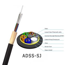72 el uno mismo al aire libre del Todo-dieléctrico de la base ADSS apoya el cable de fribra óptica aéreo no--metalic