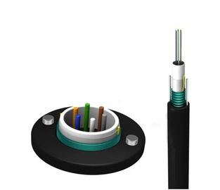 tipo externo negro telecommuniction de la fábrica de la envoltura GYXTW del cable de fribra óptica acorazado de corning del poder