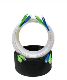 Cable del miembro-FTTH de la fuerza de material del hilado de Kevlar del cable de fribra óptica interior de la envoltura de LSZH