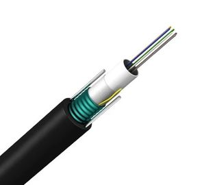 tipo externo negro telecommuniction de la fábrica de la envoltura GYXTW del cable de fribra óptica acorazado de corning del poder