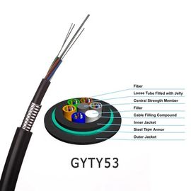 Cable acorazado de la base de la comunicación GYTY53 de la fibra óptica grande de la estructura