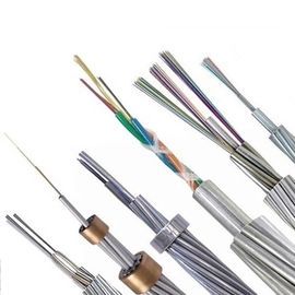 Diámetro grande de la forma 72 de OPGW del cable de fribra óptica aéreo al aire libre lleno de la base, capacidad grande de la fibra
