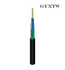 tipo externo negro telecommuniction de la fábrica de la envoltura GYXTW del cable de fribra óptica acorazado de corning del poder