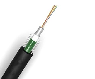 tipo externo negro telecommuniction de la fábrica de la envoltura GYXTW del cable de fribra óptica acorazado de corning del poder