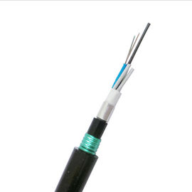 4 cable acorazado trenzado enterrado directo acorazado del tubo flojo del cable de fribra óptica GYTS53 de las fibras