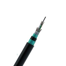 48 cable acorazado trenzado enterrado directo acorazado del tubo flojo del cable de fribra óptica GYTS53 de los corazones