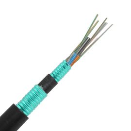 144 cable acorazado trenzado enterrado directo acorazado del tubo flojo del cable de fribra óptica GYTS53 de los corazones