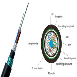 72 cable acorazado trenzado enterrado directo del tubo flojo del cable acorazado de los corazones GYTA53 OFC
