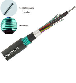 72 cable acorazado trenzado enterrado directo del tubo flojo del cable acorazado de los corazones GYTA53 OFC