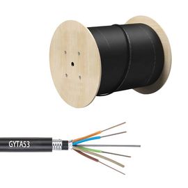 48 cable acorazado trenzado enterrado directo del tubo flojo de la base GYTA53
