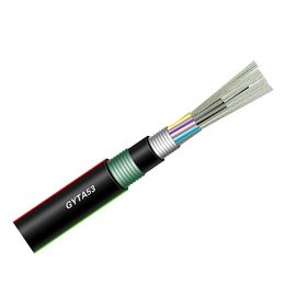 288 armadura de acero acanalada de la cinta del cable de fribra óptica acorazado al aire libre de los corazones GYTA53