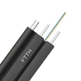 Fibra óptica del cable de Wire Ftth Drop del mensajero de la chaqueta del PVC o de LSZH
